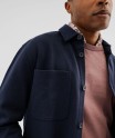 Surchemise en maille texturée et extensible homme[MISSING]
